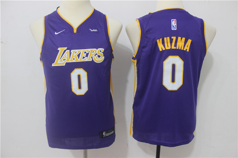 Lakers 0 Kyle Kuzma Purple Youth Nike Swingman Jersey