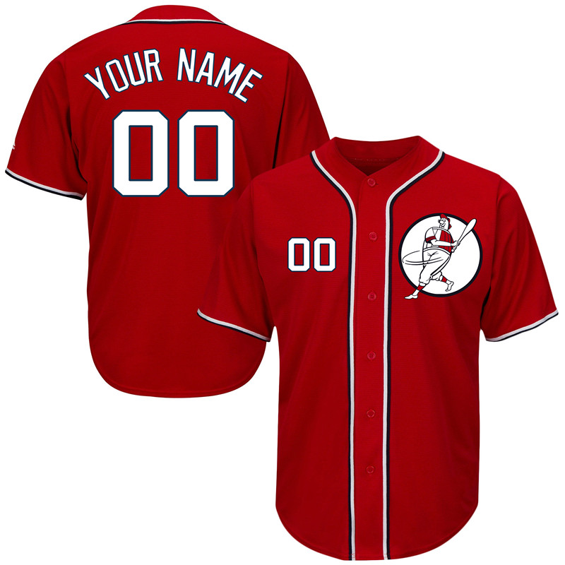 Nationals Red Men's Customized New Design Jersey
