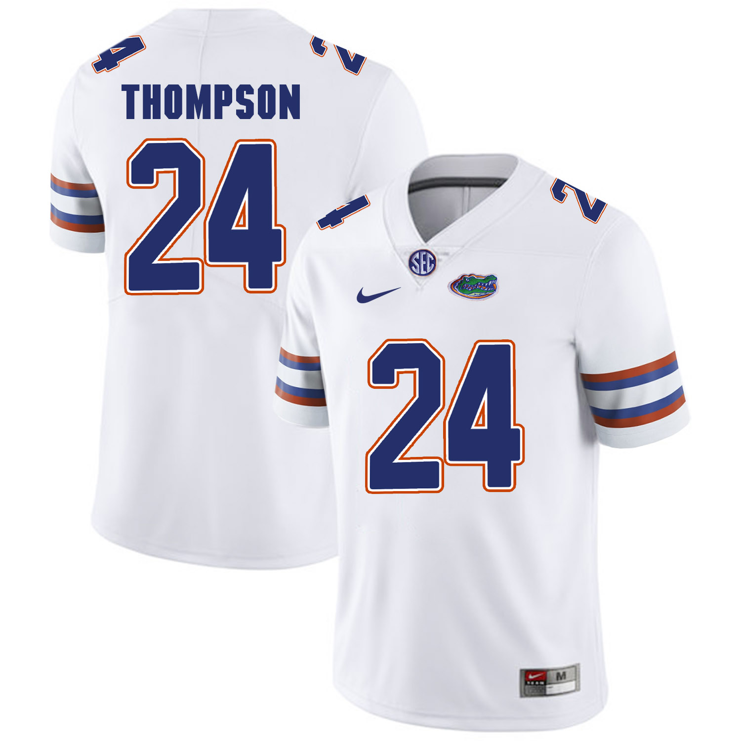 Florida Gators 24 Mark Thompson White College Football Jersey