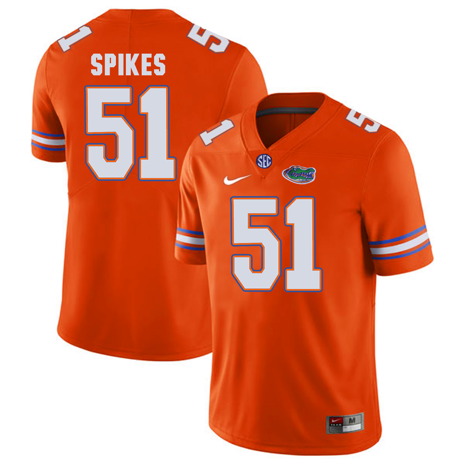 Florida Gators 51 Brandon Spikes Orange College Football Jersey