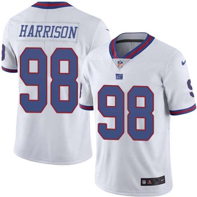 Nike Giants 98 Damon Harrison White Color Rush Limited Jersey