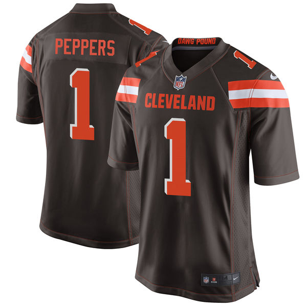 Nike Cleveland Browns Jabrill Peppers Brown 2017 Draft Pick Elite Jersey