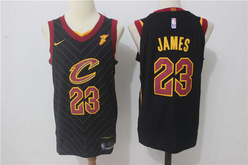 Cavaliers 23 LeBron James Black Nike Authentic Jersey