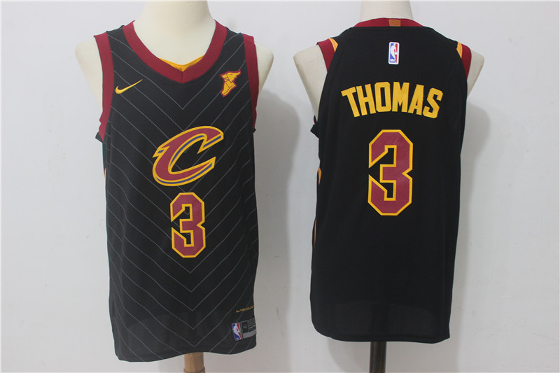 Cavaliers 3 Isaiah Thomas Black Nike Authentic Jersey