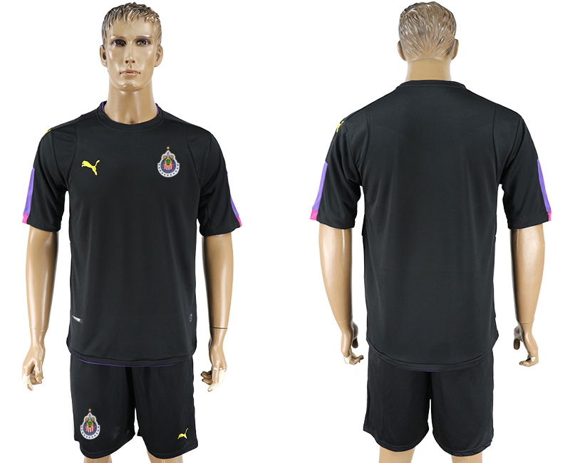 2017-18 Guadalajara Black Goalkeeper Soccer Jersey