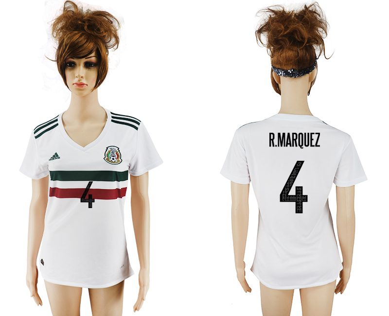 2017-18 Mexico 4 R.MARQUEZ Away Women Soccer Jersey