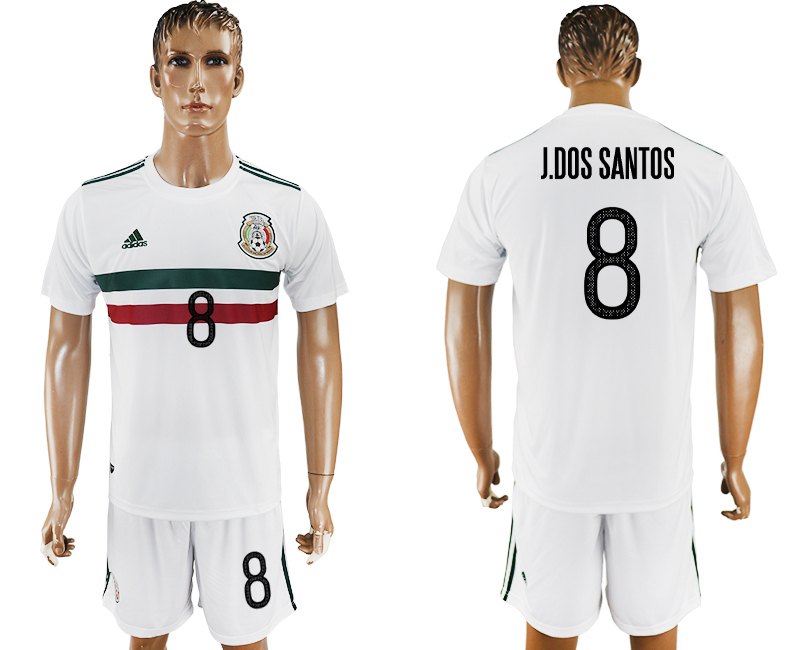 2017-18 Mexico 8 J.DOS SANTOS Away Soccer Jersey
