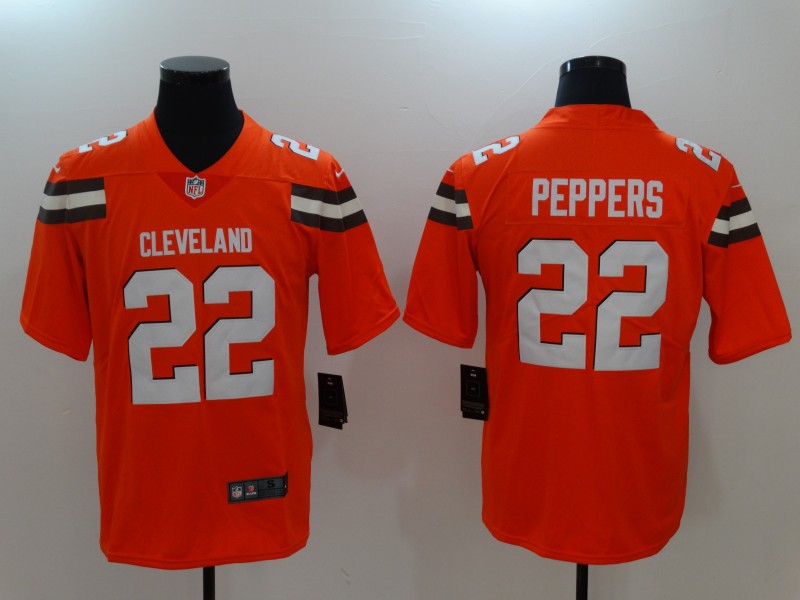 Nike Browns 22 Jabrill Peppers Orange Youth Vapor Untouchable Player Limited Jersey