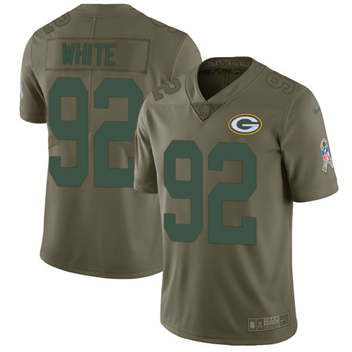 Nike Packers 92 Reggie White Olive Salute To Service Limited Jersey