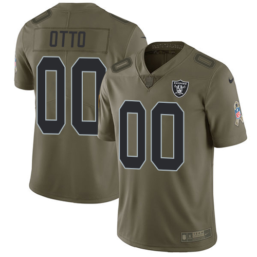 Nike Raiders 00 Jim Otto Olive Salute To Service Limited Jersey