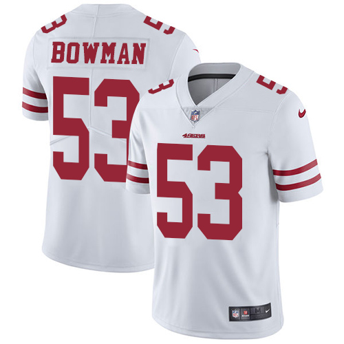 Nike 49ers 53 NaVorro Bowman White Youth Vapor Untouchable Player Limited Jersey
