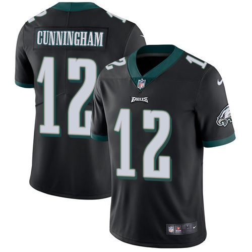 Nike Eagles 12 Randall Cunningham Black Vapor Untouchable Player Limited Jersey