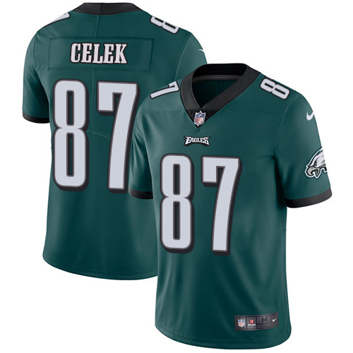 Nike Eagles 87 Brent Clark Green Youth Vapor Untouchable Player Limited Jersey