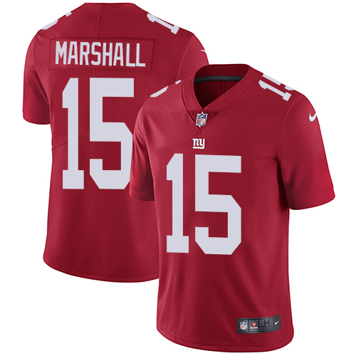 Nike Giants 15 Brandon Marshall Red Vapor Untouchable Player Limited Jersey