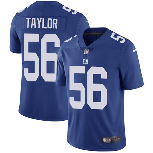 Nike Giants 56 Lawrence Taylor Blue Vapor Untouchable Player Limited Jersey