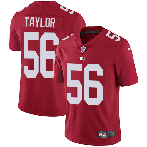 Nike Giants 56 Lawrence Taylor Red Vapor Untouchable Player Limited Jersey