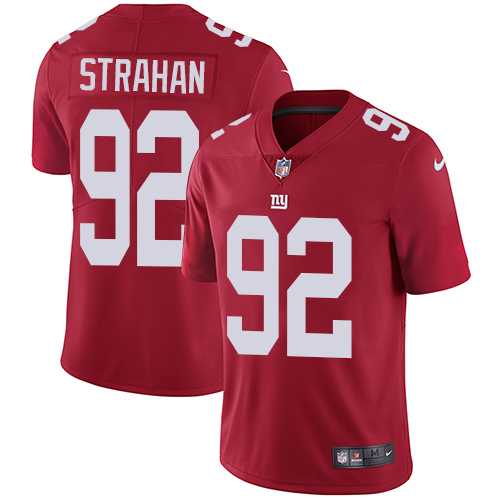 Nike Giants 92 Michael Strahan Red Youth Vapor Untouchable Player Limited Jersey