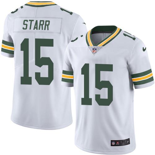 Nike Packers 15 Bart Starr White Vapor Untouchable Player Limited Jersey