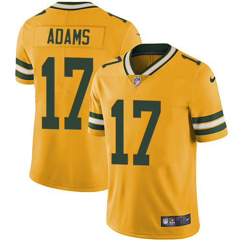 Nike Packers 17 Davante Adams Yellow Vapor Untouchable Player Limited Jersey