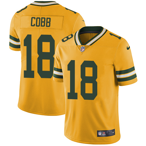 Nike Packers 18 Randall Cobb Yellow Vapor Untouchable Player Limited Jersey