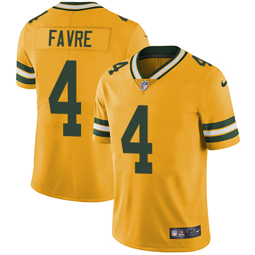 Nike Packers 4 Brett Favre Yellow Vapor Untouchable Player Limited Jersey