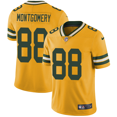 Nike Packers 88 Ty Montgomery Yellow Vapor Untouchable Player Limited Jersey
