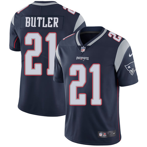 Nike Patriots 21 Malcolm Butler Navy Vapor Untouchable Player Limited Jersey