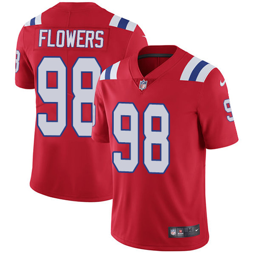 Nike Patriots 98 Trey Flowers Red Youth Vapor Untouchable Player Limited Jersey