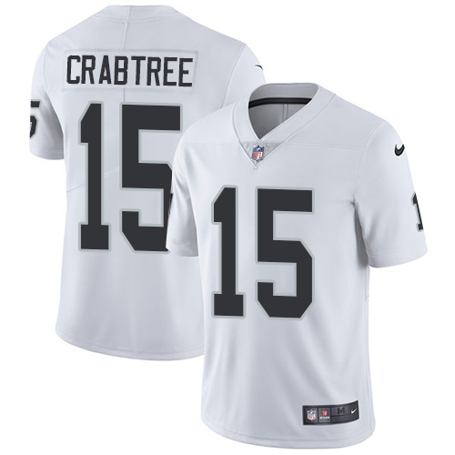 Nike Raiders 15 Michael Crabtree White Vapor Untouchable Player Limited Jersey
