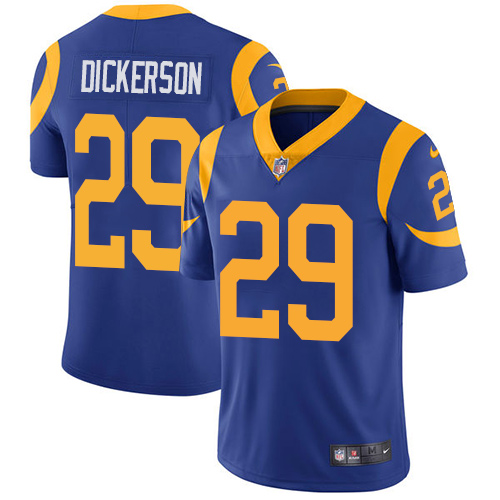 Nike Rams 29 Eric Dickerson Royal Vapor Untouchable Player Limited Jersey