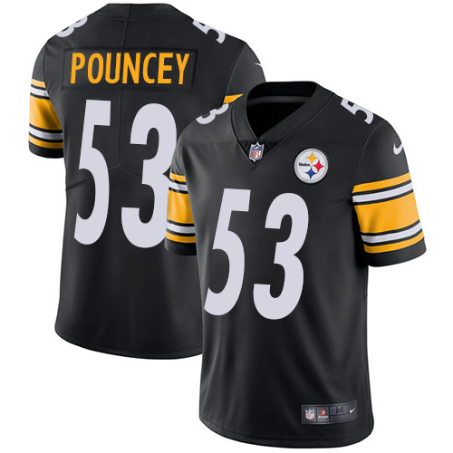 Nike Steelers 53 Maurkice Pouncey Black Youth Vapor Untouchable Player Limited Jersey
