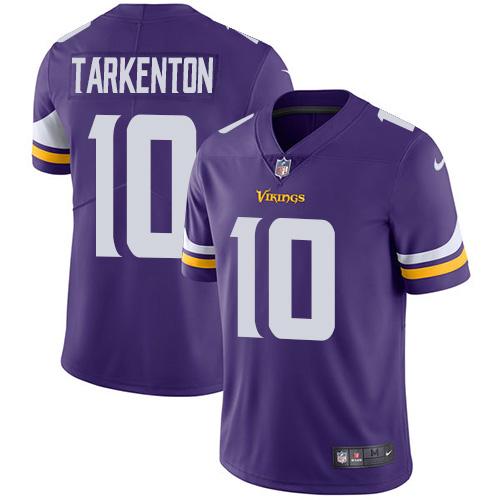 Nike Vikings 10 Fran Tarkenton Purple Youth Vapor Untouchable Player Limited Jersey