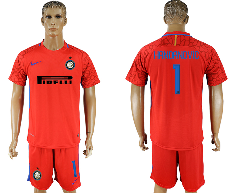 2017-18 Inter Milan 1 HANDANOVIC Red Goalkeeper Soccer Jersey