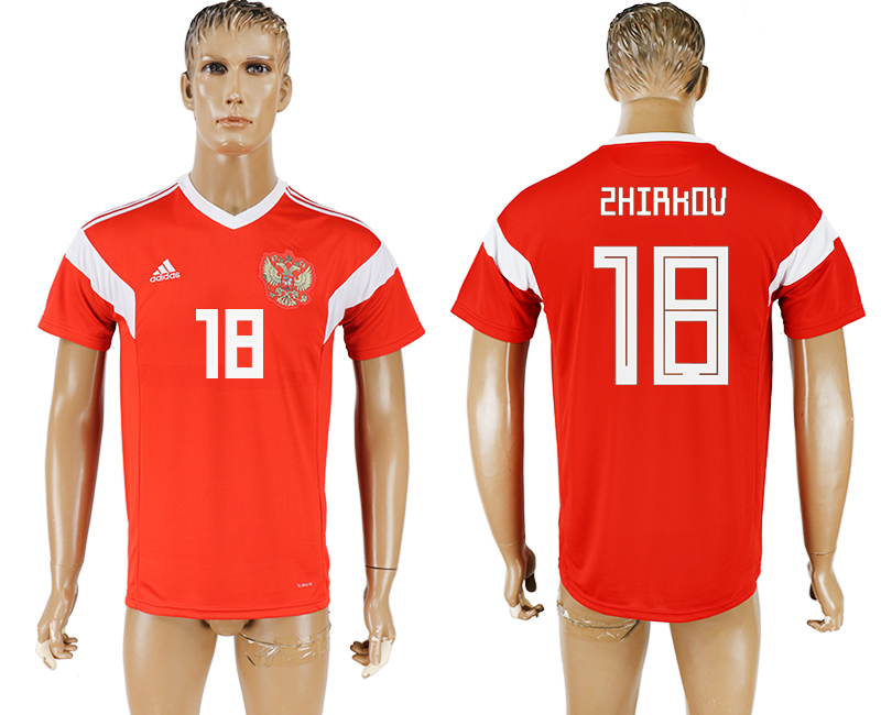 Russia 18 SHIRKOV Home 2018 FIFA World Cup Thailand Soccer Jersey