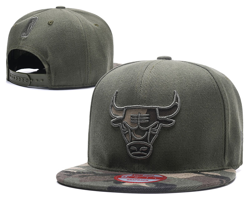 Bulls Team Logo Olive Adjustable Hat SG