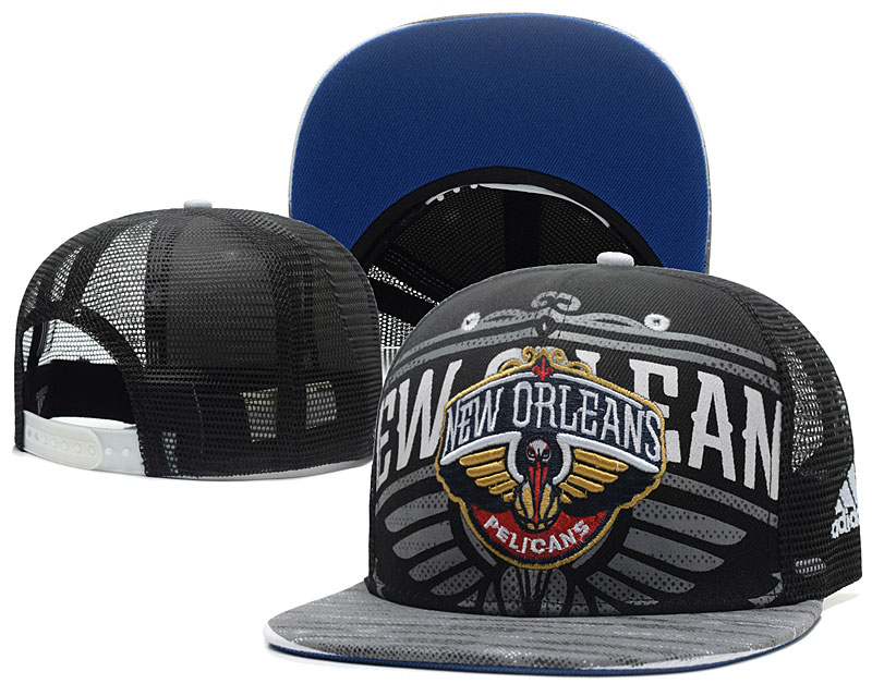 Pelicans Team Logo Black Adjustable Hat GS