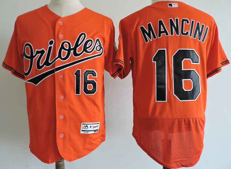 Orioles 16 Trey Mancini Orange Flexbase Jersey