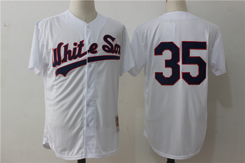 Cubs 35 Frank Thomas White Cooperstown Collection Jersey