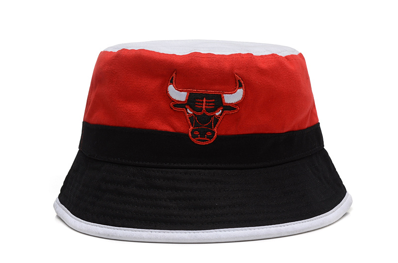 Bulls Team Logo Red & Black Wide Brim Hat LX
