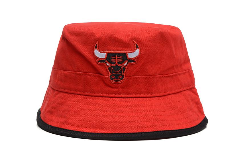 Bulls Team Logo Red Wide Brim Hat LX