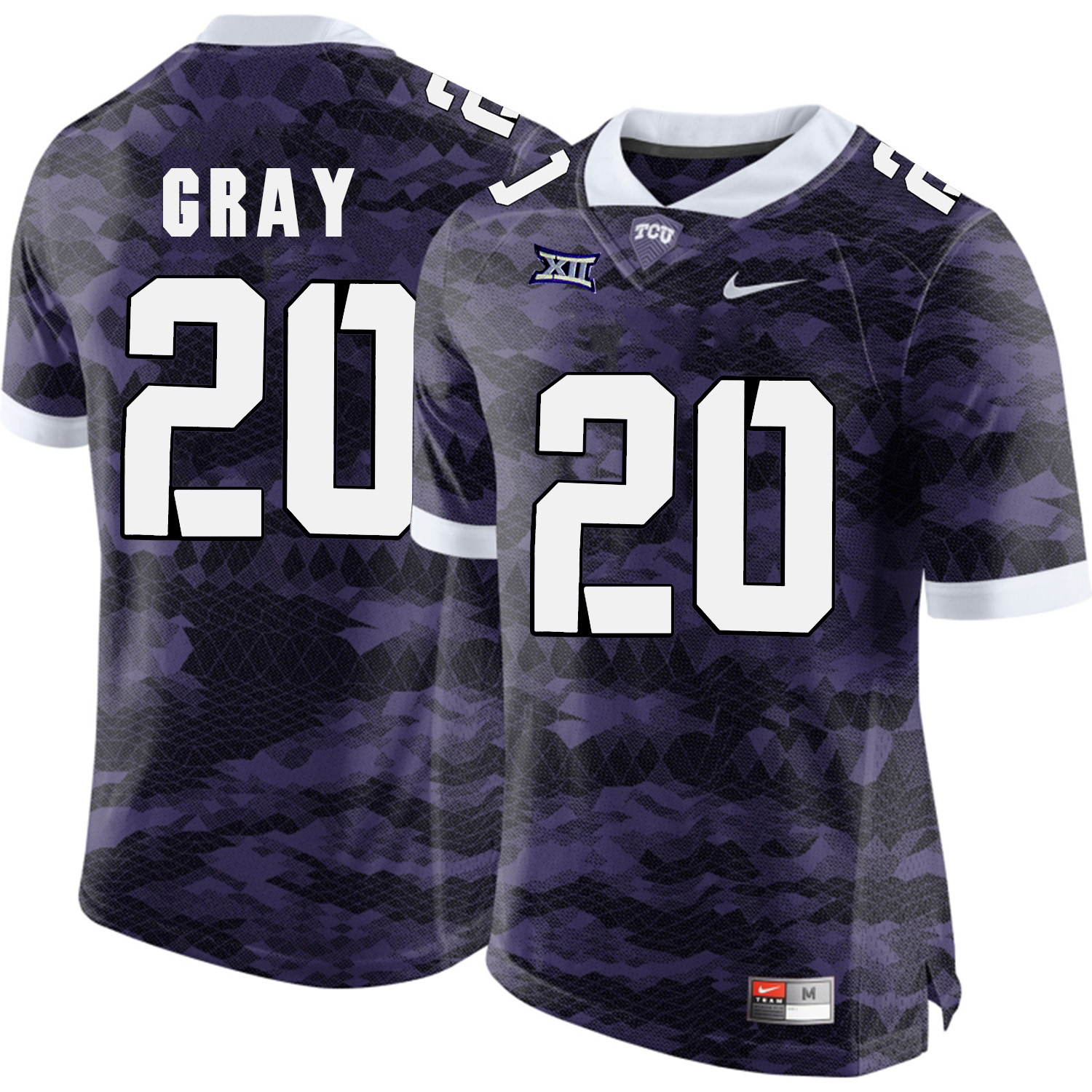 TCU Horned Frogs 20 Deante Gray Purple College Football Limited Jersey