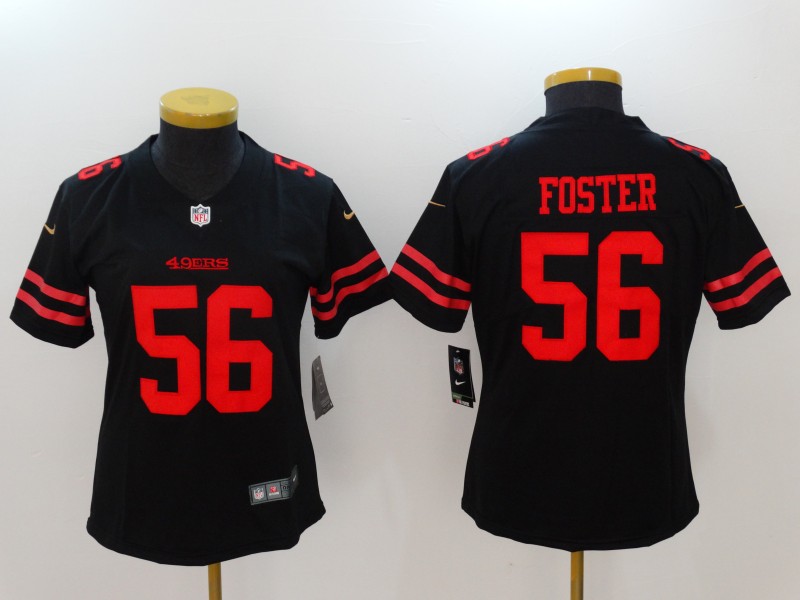 Nike 49ers 56 Reuben Foster Black Women Vapor Untouchable Player Limited Jersey