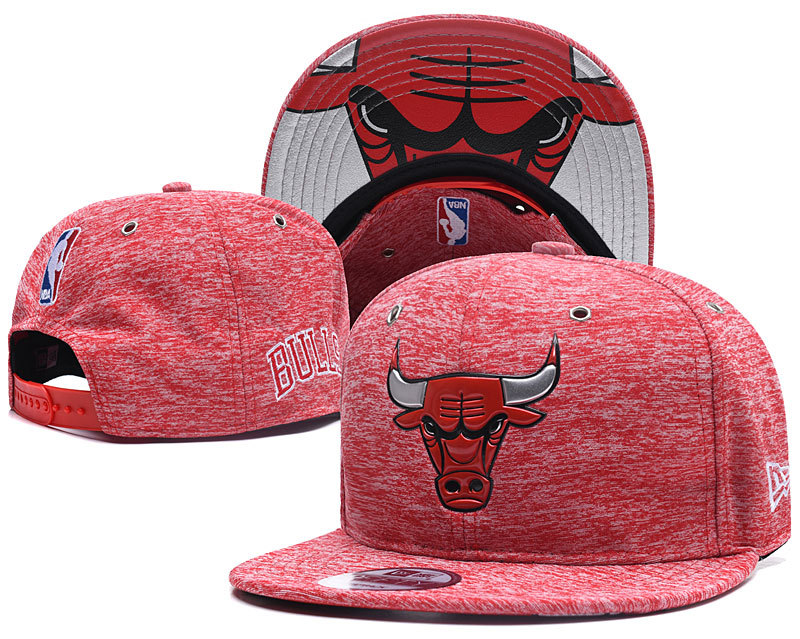 Bulls Team Logo Pink Snapback Adjustable Hat YD