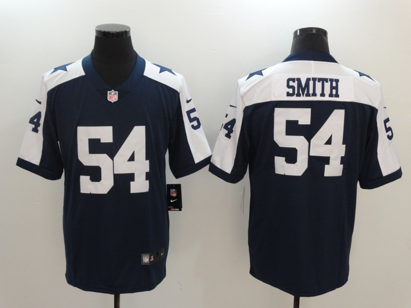Nike Cowboys 54 Jaylon Smith Navy Throwback Youth Vapor Untouchable Limited Player Jersey