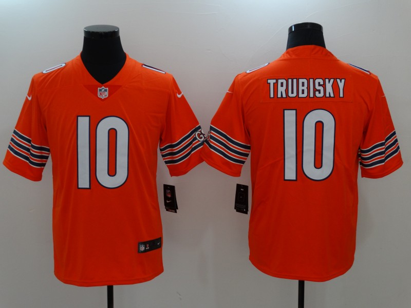 Nike Bears 10 Mitchell Trubisky Orange Youth Vapor Untouchable Player Limited Jersey