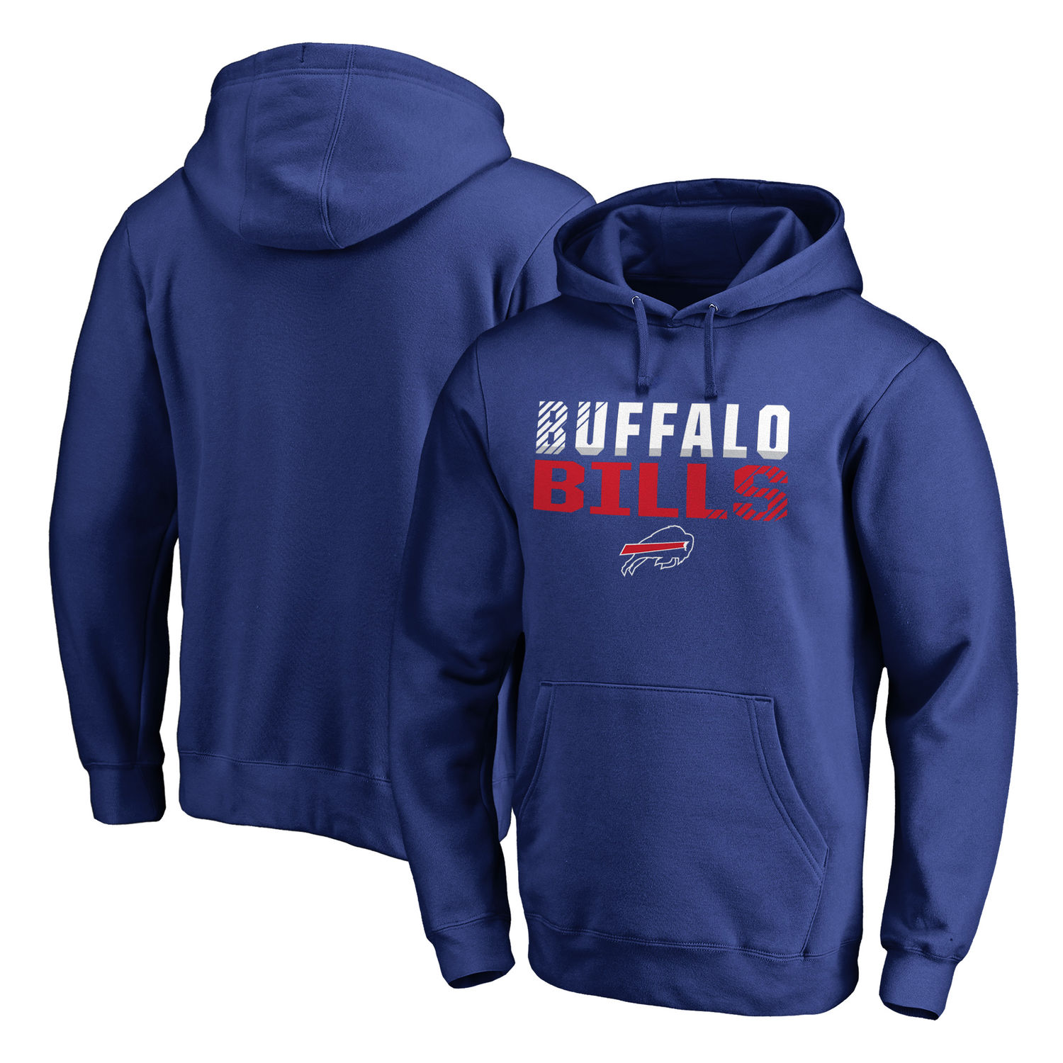Men's Buffalo Bills NFL Pro Line by Fanatics Branded Royal Iconic Collection Fade Out Pullover Hoodie