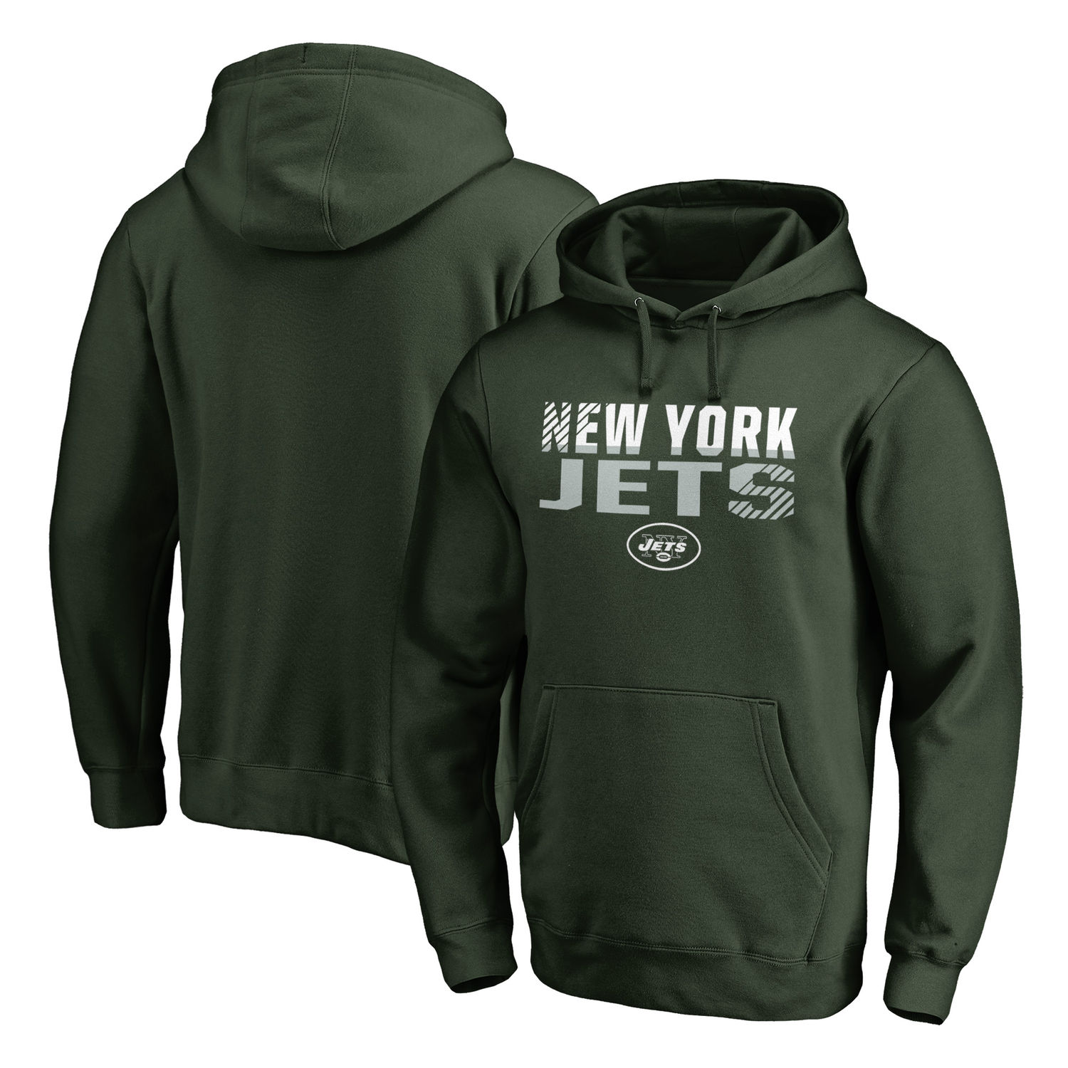 Men's New York Jets NFL Pro Line by Fanatics Branded Green Iconic Collection Fade Out Pullover Hoodie