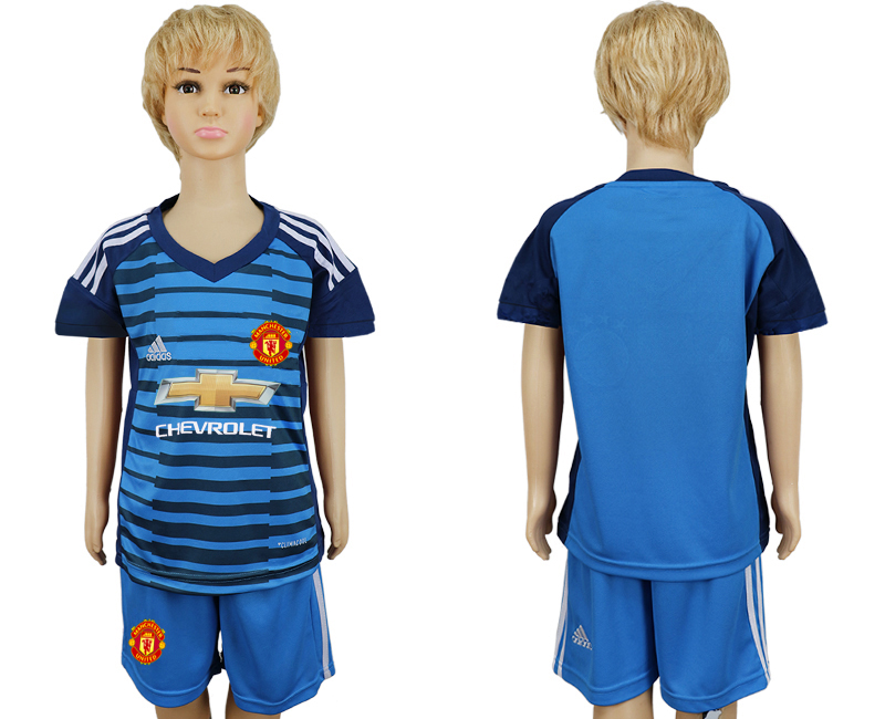 2017-18 Manchester United Goalkeeper Youth Soccer Jersey