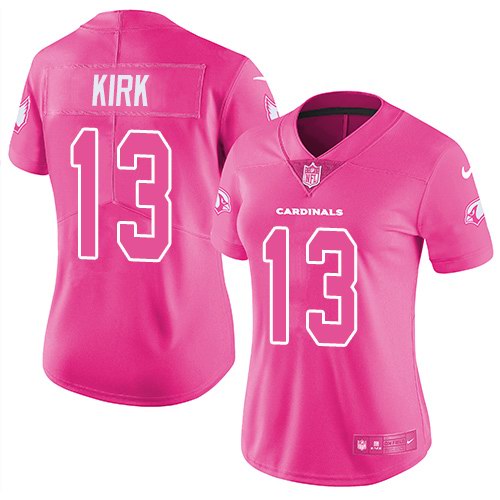 Nike Cardinals 13 Christian Kirk Pink Women Color Rush Limited Jersey