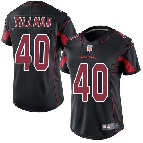 Nike Cardinals 40 Pat Tillman Black Women Color Rush Limited Jersey